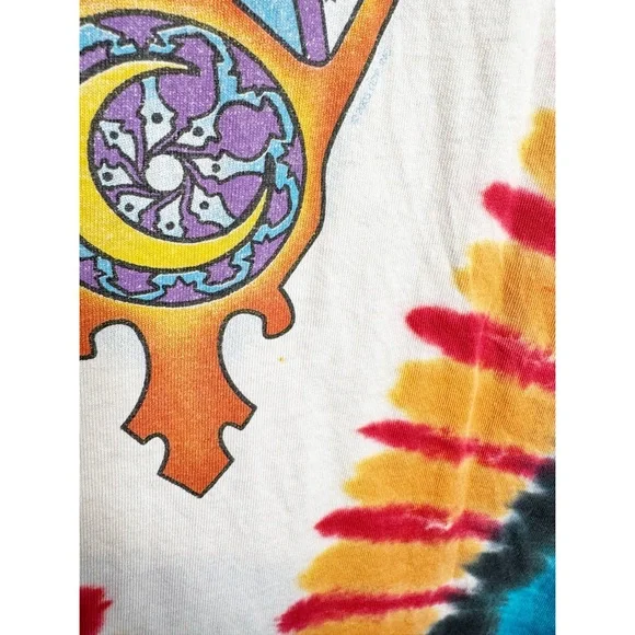 Vintage 2003 Grateful Dead Liquid Blue Tie Dye T-Shirt | Skeleton & Roses | XL - Picture 7 of 11